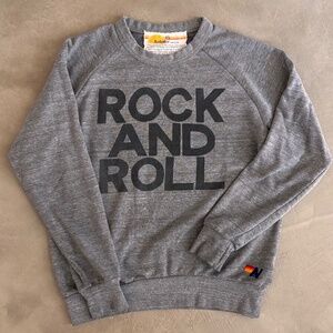 GUC Aviator Nation Rock and Roll Heather Gray Women's Size XS Sweatshirt